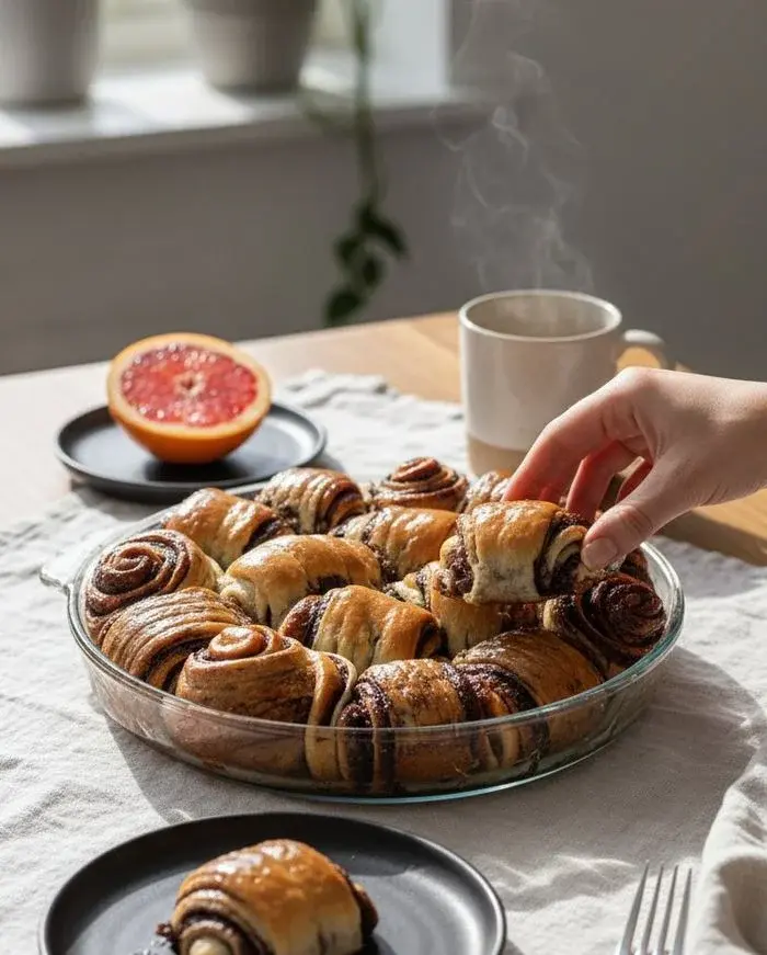 Pastries and coffee spread